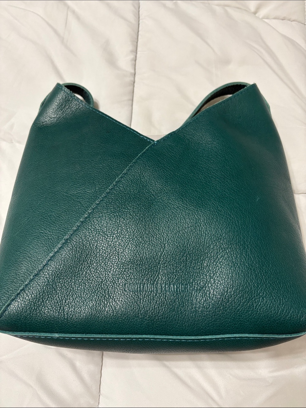 Portland Leather Large Naomi Sea Glass shoulder bag